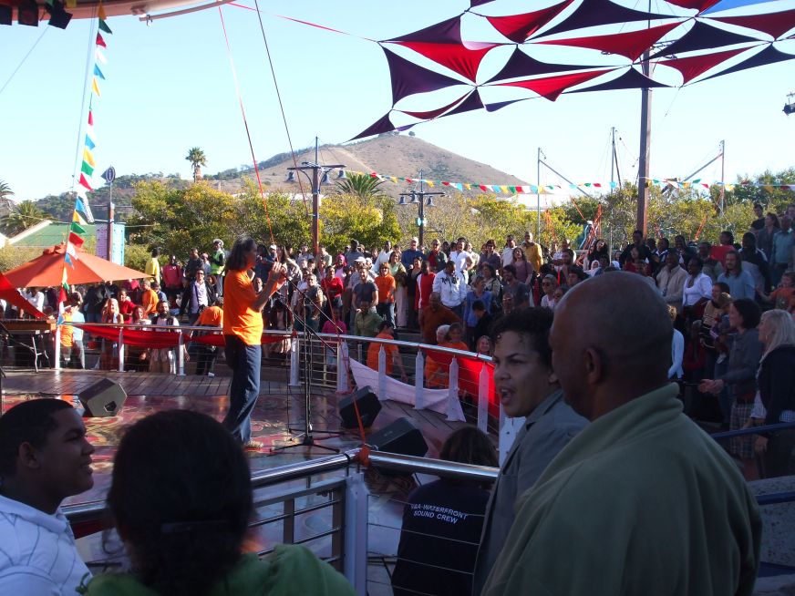 Laughter session at Waterfront Cape Town
